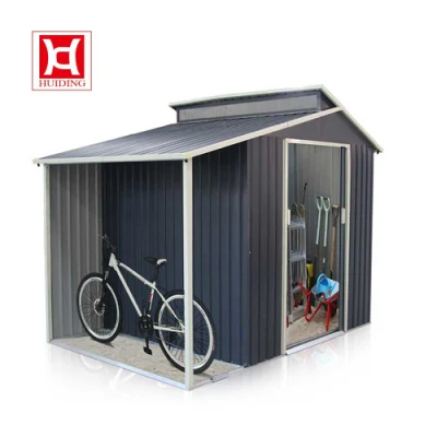 短納期の防水金属製庭小屋、自転車や工具の保管場所